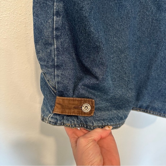 Wrangler Vintagr Men's Blue Denim Vest with Corduroy Collar - Picture 12 of 15